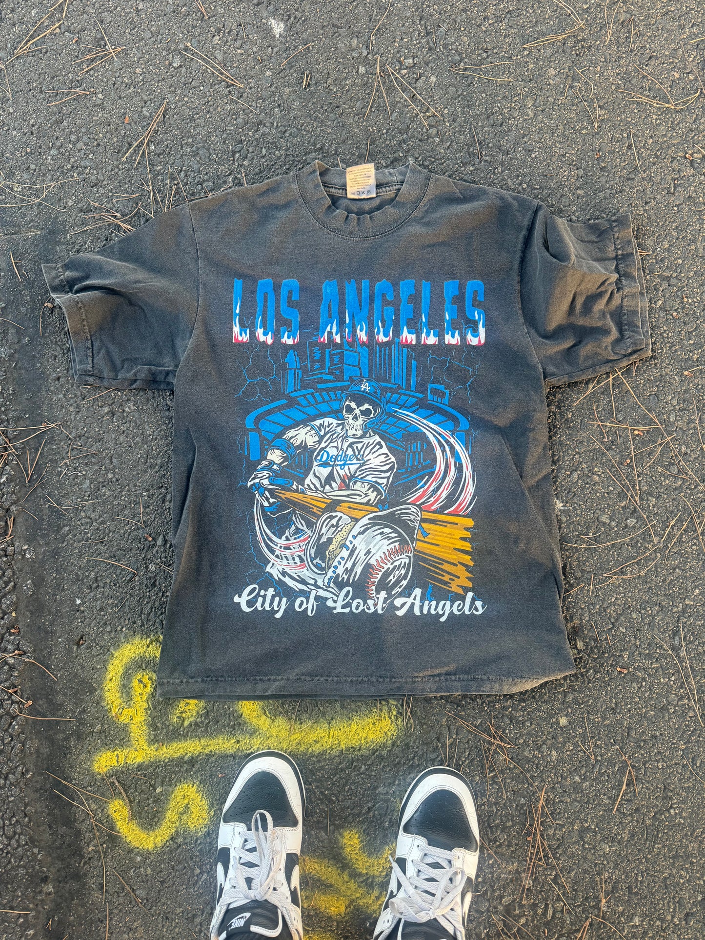 Shadow Tee Los Angeles Dodgers Skeleton