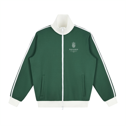 Contrast Side Stripe Fleece Track Jacket