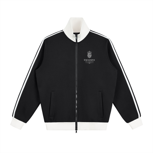 Contrast Side Stripe Fleece Track Jacket