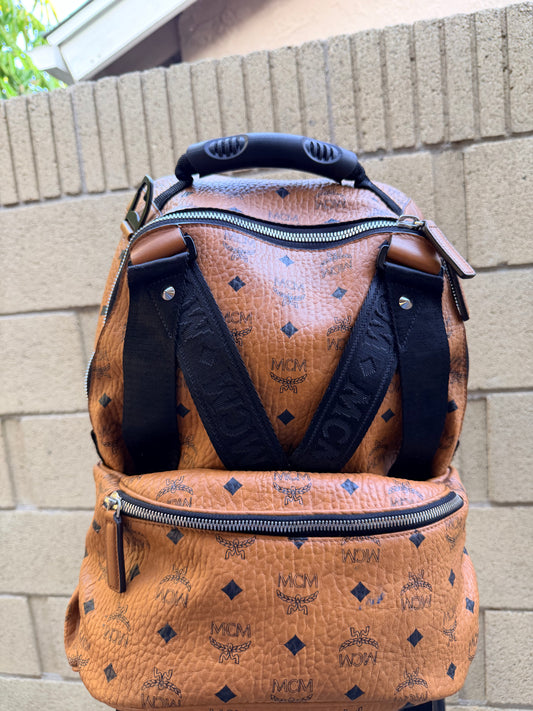 MCM Backpack / Detachable Pouch 100% Authentic